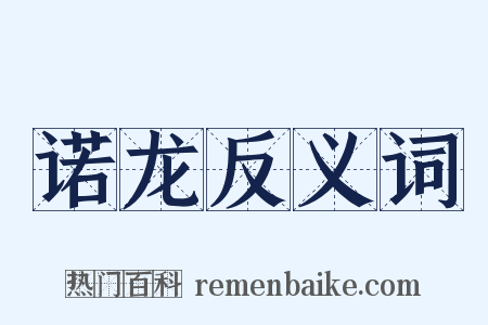 诺龙反义词是什么意思的图片